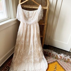 Baltic Born NWT Lace Off The Shoulder Maxi Dress Womens XL